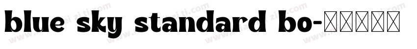 blue sky standard bo字体转换